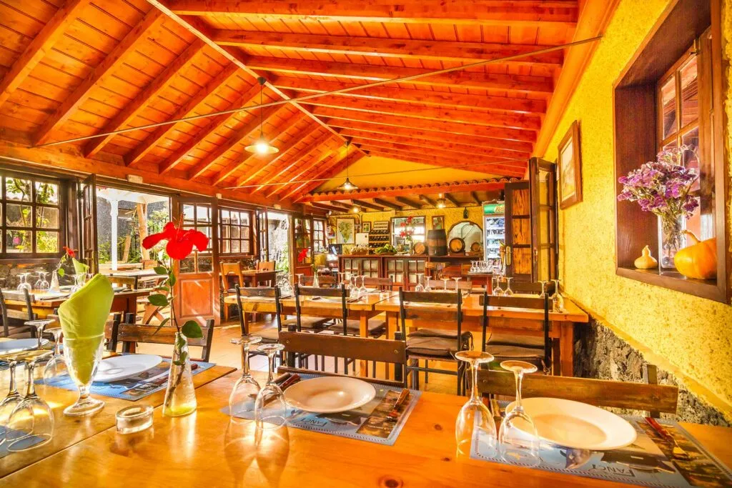 Comedor restaurante típico en la Isla de la Palma